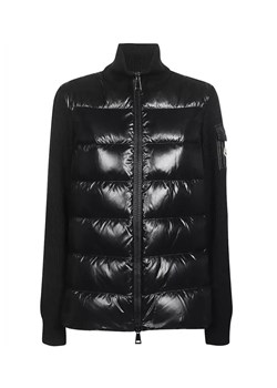 Moncler Czarna kurtka z wełnianymi rękawami XS ze sklepu Moliera2.com w kategorii Kurtki damskie - zdjęcie 161298048