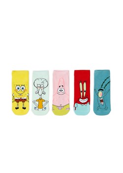 Cropp - 5 pack skarpetek SpongeBob - wielobarwny ze sklepu Cropp w kategorii Skarpetki dziecięce - zdjęcie 161310039