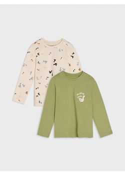 Sinsay - Koszulki 2 pack - zielony ze sklepu Sinsay w kategorii Kaftaniki i bluzki - zdjęcie 161310477
