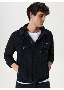 Sinsay - Kurtka jeansowa z kapturem - czarny ze sklepu Sinsay w kategorii Kurtki męskie - zdjęcie 161310488