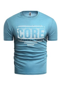koszulka 1002a - niebieska ze sklepu Risardi w kategorii T-shirty męskie - zdjęcie 161315957