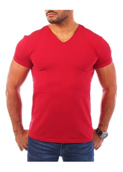 Męska koszulka t-shirt v-neck - czerwona ze sklepu Risardi w kategorii T-shirty męskie - zdjęcie 161315965