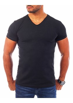 Męska koszulka t-shirt v-neck - czarna ze sklepu Risardi w kategorii T-shirty męskie - zdjęcie 161315969
