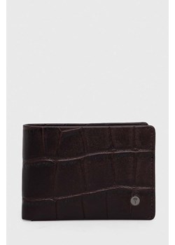 Joop! portfel skórzany męski kolor brązowy ze sklepu ANSWEAR.com w kategorii Portfele męskie - zdjęcie 161316536
