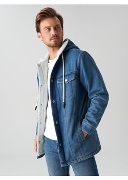 Sinsay - Kurtka jeansowa sherpa - niebieski ze sklepu Sinsay w kategorii Kurtki męskie - zdjęcie 161320755