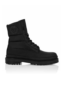 Philipp Plein Skórzane buty za kostkę z wytłoczonym logo rozmiar 41 ze sklepu Moliera2.com w kategorii Buty zimowe męskie - zdjęcie 161322709