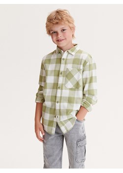 Reserved - Koszula oversize w kratę - oliwkowy ze sklepu Reserved w kategorii Koszule chłopięce - zdjęcie 161332289