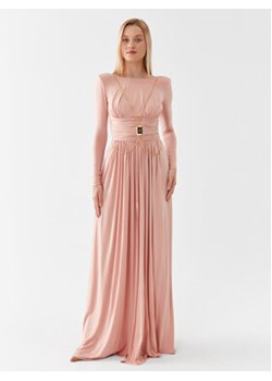 Elisabetta Franchi Sukienka wieczorowa AB-399-36E2-V800 Różowy Regular Fit ze sklepu MODIVO w kategorii Sukienki - zdjęcie 161349885