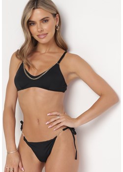 Czarne 2-częściowe Bikini z Biustonoszem z Łańcuszkiem i Majtkami Locja ze sklepu Born2be Odzież w kategorii Stroje kąpielowe - zdjęcie 161352395