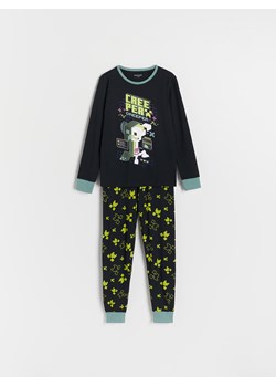 Reserved - Bawełniana piżama Minecraft - czarny ze sklepu Reserved w kategorii Piżamy dziecięce - zdjęcie 161354039