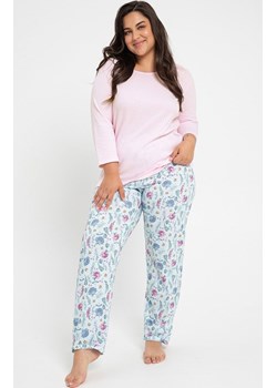 Bawełniana piżama damska Plus Size Amora 3008, Kolor różowy-wzór, Rozmiar XXL, Taro ze sklepu Intymna w kategorii Piżamy damskie - zdjęcie 161354485