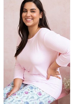Bawełniana piżama damska Plus Size Amora 3008, Kolor różowy-wzór, Rozmiar XXL, Taro ze sklepu Intymna w kategorii Piżamy damskie - zdjęcie 161354486