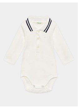 United Colors Of Benetton Body dziecięce 3CDIAB00F Biały Regular Fit ze sklepu MODIVO w kategorii Body niemowlęce - zdjęcie 161355387