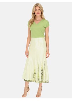 Rozkloszowana zielona spódnica Potis & Verso Aero ze sklepu Eye For Fashion w kategorii Spódnice - zdjęcie 161357507