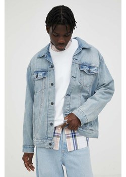 Levi&apos;s kurtka jeansowa bawełniana kolor niebieski przejściowa oversize ze sklepu ANSWEAR.com w kategorii Kurtki męskie - zdjęcie 161363957