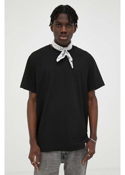 G-Star Raw t-shirt bawełniany kolor czarny gładki ze sklepu ANSWEAR.com w kategorii T-shirty męskie - zdjęcie 161364115