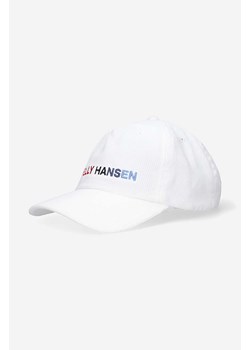 Helly Hansen czapka z daszkiem sztruksowa Graphic Cap kolor biały z aplikacją 48146-11 ze sklepu PRM w kategorii Czapki z daszkiem męskie - zdjęcie 161391187