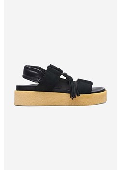 Clarks Originals sandały skórzane Crepe damskie kolor czarny na platformie 26164515 ze sklepu PRM w kategorii Sandały damskie - zdjęcie 161391297