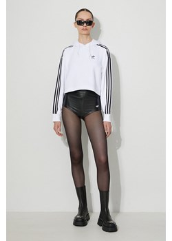adidas Originals bluza Classics Crop Hoodie kolor biały z kapturem IB7387 ze sklepu PRM w kategorii Bluzy damskie - zdjęcie 161391566