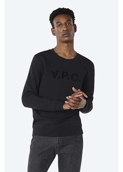 A.P.C. bluza bawełniana Sweat Vpc męska kolor czarny z aplikacją COECQ.H27378-DARKNAVY ze sklepu PRM w kategorii Bluzy męskie - zdjęcie 161392376