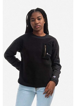 Champion bluza Crewneck Sweatsuit damska kolor czarny z aplikacją 113507-YS094 ze sklepu PRM w kategorii Bluzy damskie - zdjęcie 161392777