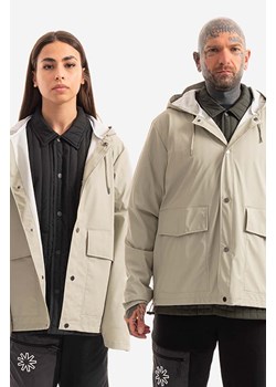 Rains kurtka przeciwdeszczowa Short Hooded Coat 18260 kolor szary przejściowa oversize 18260.CEMENT ze sklepu PRM w kategorii Kurtki męskie - zdjęcie 161392878