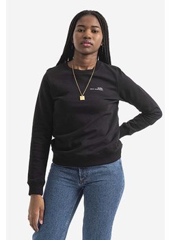 A.P.C. bluza bawełniana Sweat Item F damska kolor czarny z nadrukiem COEAS.F27663-VIOLET ze sklepu PRM w kategorii Bluzy damskie - zdjęcie 161392989