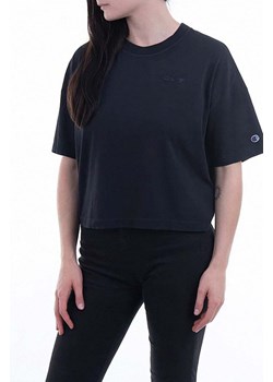 Champion t-shirt bawełniany kolor czarny 113382-YS094 ze sklepu PRM w kategorii Bluzki damskie - zdjęcie 161393477