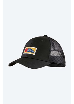 Fjallraven czapka z daszkiem  Vardag kolor czarny z aplikacją F78139-555 ze sklepu PRM w kategorii Czapki z daszkiem męskie - zdjęcie 161394129