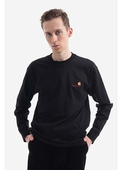 Carhartt WIP longsleeve bawełniany kolor czarny gładki I029955.BLACK-BLACK ze sklepu PRM w kategorii T-shirty męskie - zdjęcie 161395597