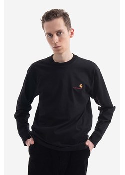 Carhartt WIP longsleeve bawełniany Longsleeve American Script T-Shirt kolor czarny gładki I029955.BLACK-BLACK ze sklepu PRM w kategorii T-shirty męskie - zdjęcie 161395597