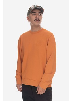 Wood Wood bluza bawełniana męska kolor pomarańczowy gładka 12315602.2474-ABRICOTORA ze sklepu PRM w kategorii Bluzy męskie - zdjęcie 161395739