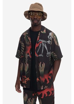 Market koszula bawełniana Vision Quest męska kolor czarny regular z kołnierzykiem klasycznym 369000091-001 ze sklepu PRM w kategorii Koszule męskie - zdjęcie 161396408