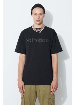 Aries t-shirt bawełniany kolor czarny z nadrukiem ze sklepu PRM w kategorii T-shirty męskie - zdjęcie 161396827