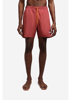 Napapijri szorty kąpielowe męskie kolor czerwony gładkie NA4G5C.RE6-RE6 ze sklepu PRM w kategorii Kąpielówki - zdjęcie 161397178
