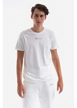 Alpha Industries t-shirt bawełniany kolor biały z nadrukiem 118529.626-BIALY ze sklepu PRM w kategorii T-shirty męskie - zdjęcie 161397425