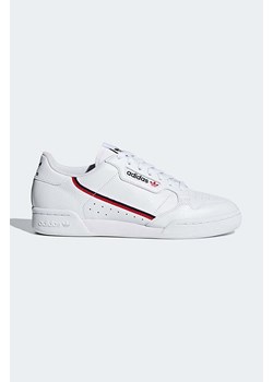 adidas Originals sneakersy skórzane Continental 80 G27706 kolor biały ze sklepu PRM w kategorii Buty sportowe damskie - zdjęcie 161398445