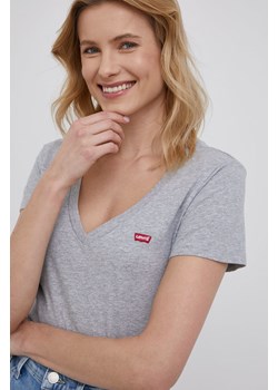 Levi's t-shirt bawełniany kolor szary 85341.0025-Greys ze sklepu PRM w kategorii Bluzki damskie - zdjęcie 161398525