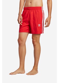adidas Originals kąpielówki Adicolor 3-Stripes kolor czerwony H44768-CZERWONY ze sklepu PRM w kategorii Kąpielówki - zdjęcie 161398539