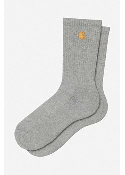 Carhartt WIP skarpetki Chase Socks kolor szary I029421.GREY.HEATH ze sklepu PRM w kategorii Skarpetki męskie - zdjęcie 161398887