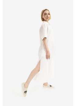 Wood Wood sukienka bawełniana Audrey kolor biały midi oversize 12211102.1172-OFFWHI ze sklepu PRM w kategorii Sukienki - zdjęcie 161399269