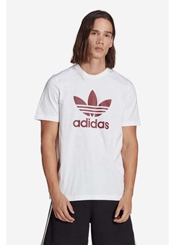 adidas Originals t-shirt bawełniany Adicolor Classics Trefoil męski kolor biały z nadrukiem IA4812-BIALY ze sklepu PRM w kategorii T-shirty męskie - zdjęcie 161399346