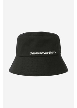 thisisneverthat kapelusz bawełniany Long Bill Bucket Hat kolor czarny bawełniany TN221WHWBK02-BLACK ze sklepu PRM w kategorii Kapelusze damskie - zdjęcie 161399396