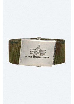 Alpha Industries pasek Heavy Duty Belt kolor zielony 100906.12-ZIELONY ze sklepu PRM w kategorii Paski męskie - zdjęcie 161400009