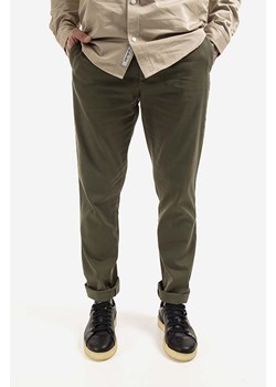 Norse Projects spodnie męskie kolor zielony dopasowane N25.0367.8098-8098 ze sklepu PRM w kategorii Spodnie męskie - zdjęcie 161400226