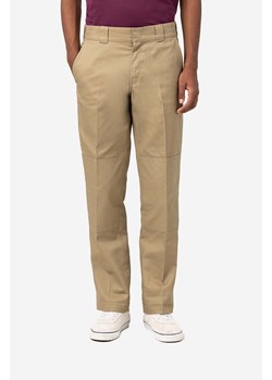Dickies spodnie Strght Dble Knee Rec męskie kolor beżowy proste DK0A4XZEKHK-BEZOWY ze sklepu PRM w kategorii Spodnie męskie - zdjęcie 161400279