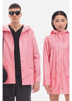 Rains kurtka Essential Jacket 12010 kolor różowy przejściowa oversize 12010-PINK.SKY ze sklepu PRM w kategorii Kurtki damskie - zdjęcie 161400356