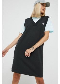 adidas Originals sukienka bawełniana kolor czarny mini prosta HM2134-BLACK ze sklepu PRM w kategorii Sukienki - zdjęcie 161401805