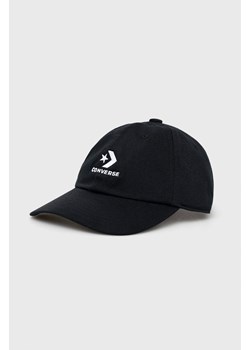 Converse czapka kolor czarny z aplikacją 10022131.A01-ConverseBl ze sklepu PRM w kategorii Czapki z daszkiem damskie - zdjęcie 161402226