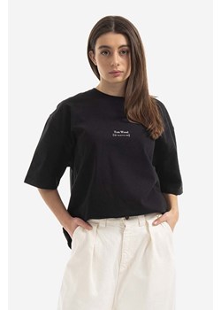 Tom Wood t-shirt bawełniany Adria Tee kolor czarny 22190.975-BLACK ze sklepu PRM w kategorii Bluzki damskie - zdjęcie 161402376